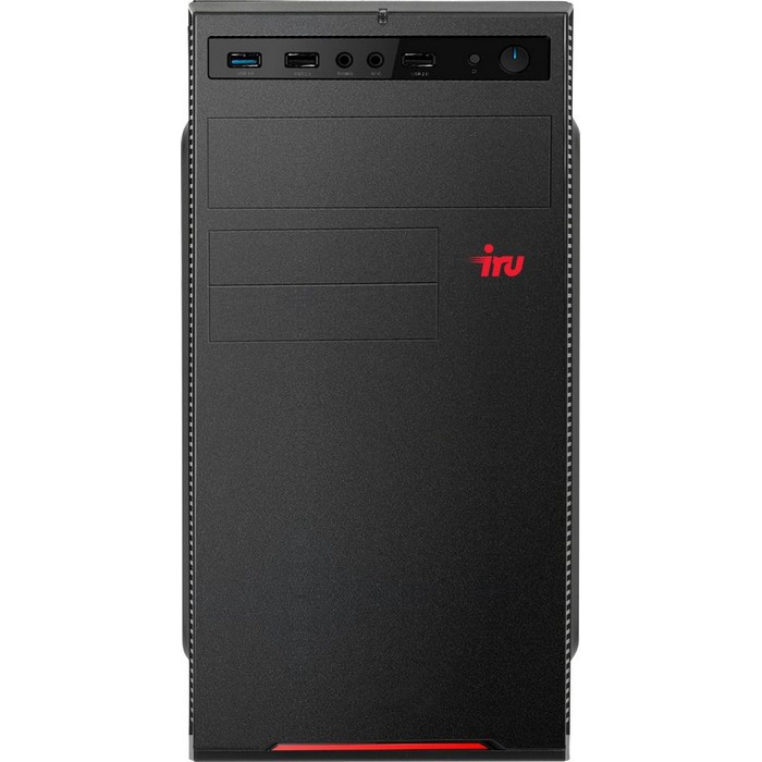 Персональный компьютер iRU Home 313 MT i3 9100F (3.6) 8Gb 1Tb 7.2k GTX1050Ti 4Gb Free DOS GbitEth 400W черный 1162558 1162558