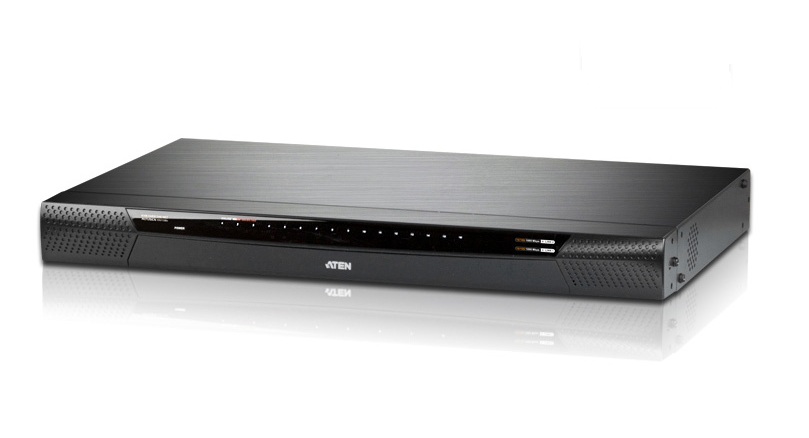 KVM переключатель ATEN 2>16 портов PS/2;USB;SUN;RS232, с адаптерами 2xSA0142 KN1116v-AX-G KN1116v-AX-G