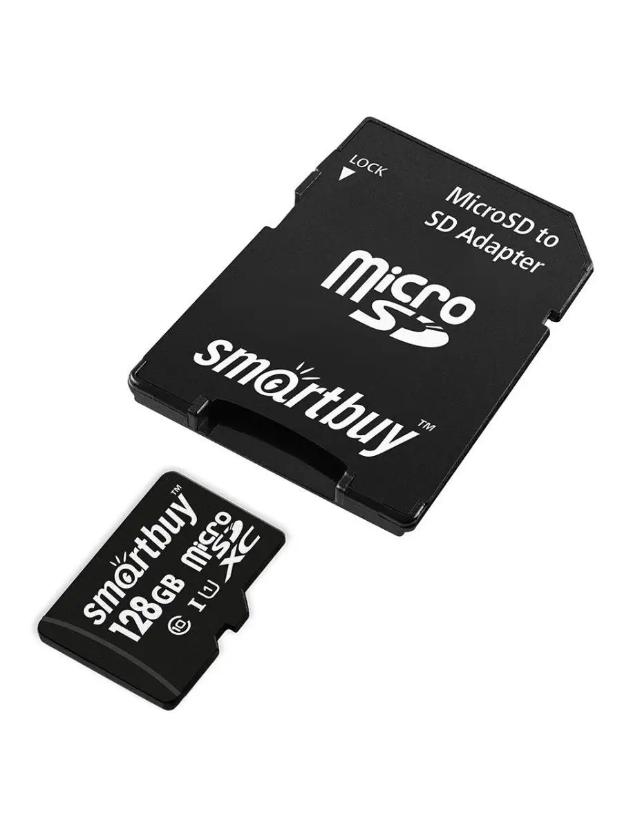 Карта памяти Smartbuy Micro SecureDigital 128Gb {Micro SDHC Class 10, UHS-1, SD adapter} SB128GBSDCL10-01 SB128GBSDCL10-01