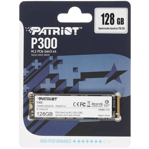 Твердотельный накопитель Patriot PCI-E x4 128Gb P300P128GM28 P300 M.2 2280 P300P128GM28 P300P128GM28