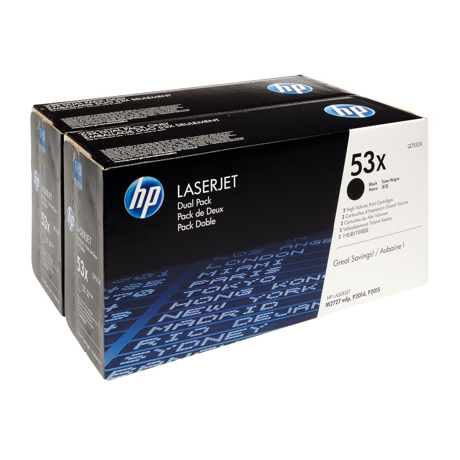 Тонер картридж HP Q7553XD двойная упаковка для LJ P2015 (2x7 000 стp) Q7553XD