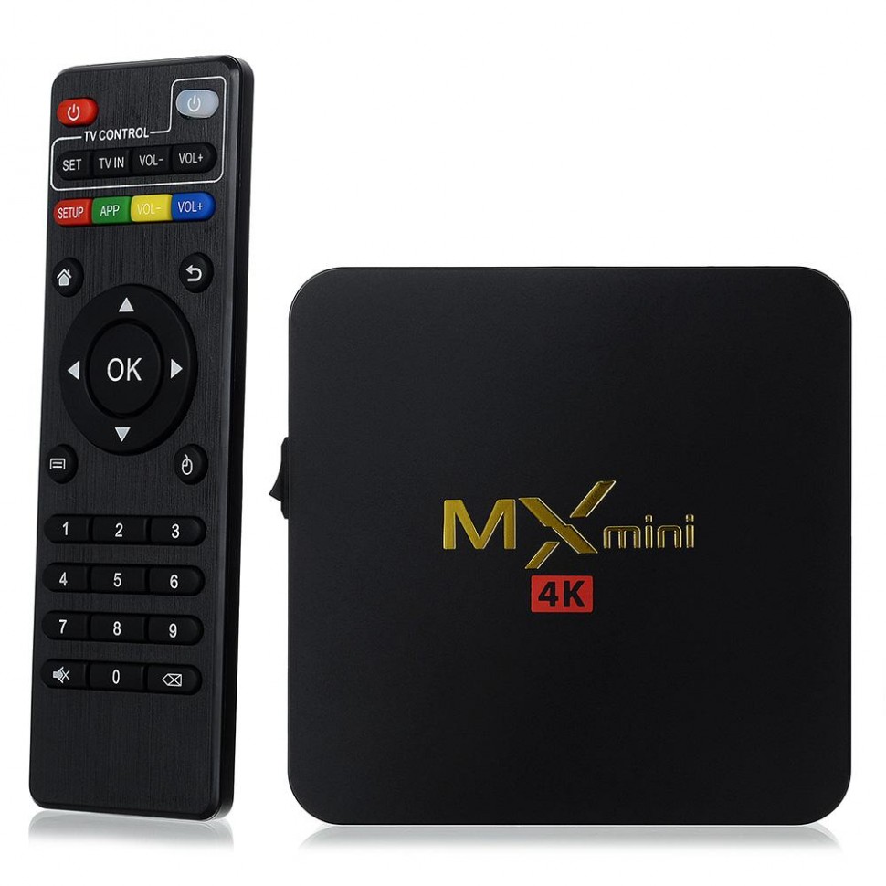 Приставка Смарт ТВ Mx Mini- 4K Android TV Box Smart-TV HDMI+Wi-Fi (Mx Mini) Mx Mini
