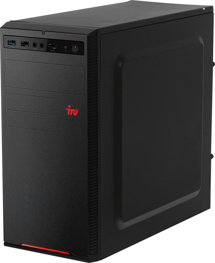 Персональный компьютер iRU Home 310H5SE MT i5 10400 (2.9) 16Gb 1Tb 7.2k SSD240Gb UHDG 630 Windows 10 Professional 64 GbitEth 400W черный 1623392 1623392