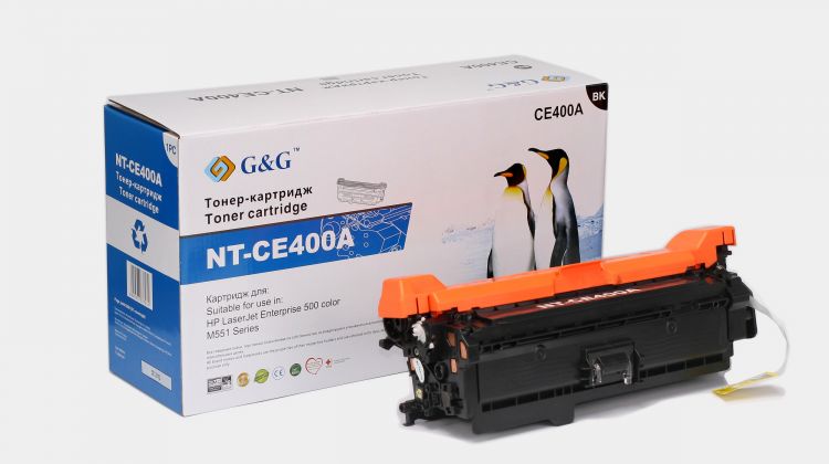 Тонер-картридж G&G черный для HP LaserJet Enterprise 500 color M551 (5500 стр) NT-CE400A NT-CE400A