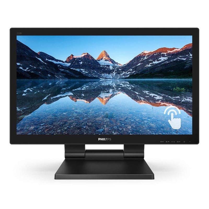 Монитор Philips 21,5" 1920х1080 TN W-LED 16:9 SmoothTouch 1ms VGA DVI-D HDMI DP 2xUSB3.0 50M:1 170/160 250cd Tilt HAS Speakers Black 222B9T/00 222B9T/00