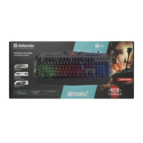 Клавиатура Defender проводная игровая  Werewolf GK-120DL RU,RGB подсветка,19 Anti-Ghost 45120 45120 #2