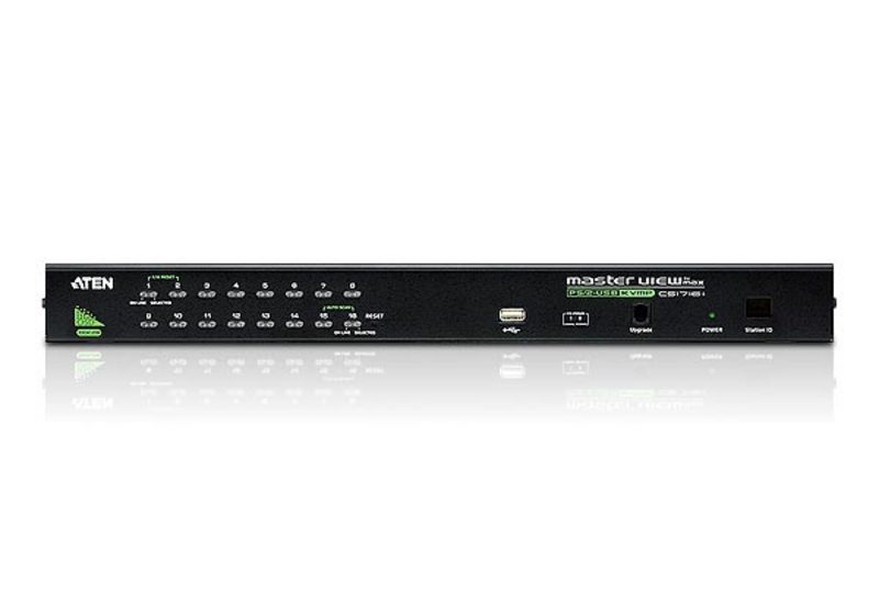 Переключатель KVM ATEN CS1716A-AT-G 16-port, USB, rackmountable, в компл. кабели 2*1.8м CS1716A-AT-G