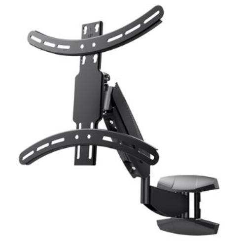 Крепление Wize WGS55 универсальное шарнирное настенное с пневматическим пружинным механизмом для 42"-55"+ LED телевизоров, VESA 400x400, угол наклона +5/-10°, поворот +/- 5°, вращение +/- 5°, расстояние от стены 6-56 см, до 21 кг, черн., розн. уп WGS WGS55