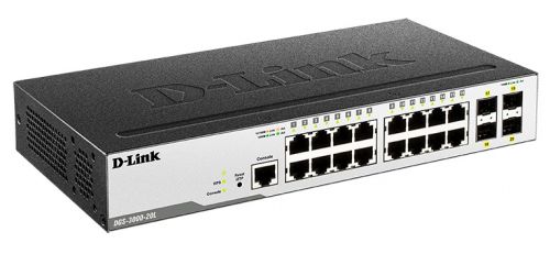 Коммутатор D-Link L2 Managed Switch with 16 10/100/1000Base-T ports and 4 1000Base-X SFP ports DGS-3000-20L/B1A DGS-3000-20L/B1A