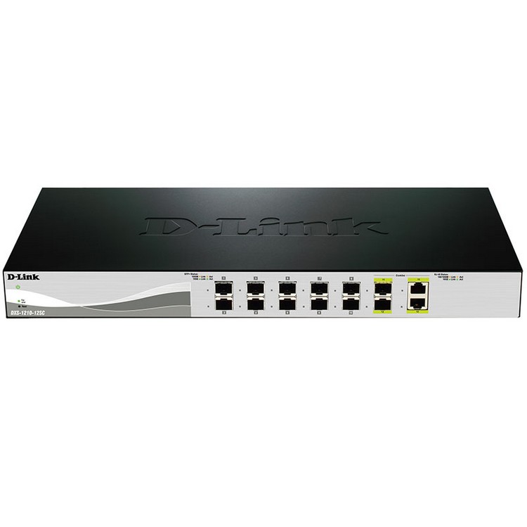 БУ DXS-1210-12SC  Коммутатор 10-port 10G SFP+ and 2-port 10GBASE-T/SFP БУ DXS-1210-12SC