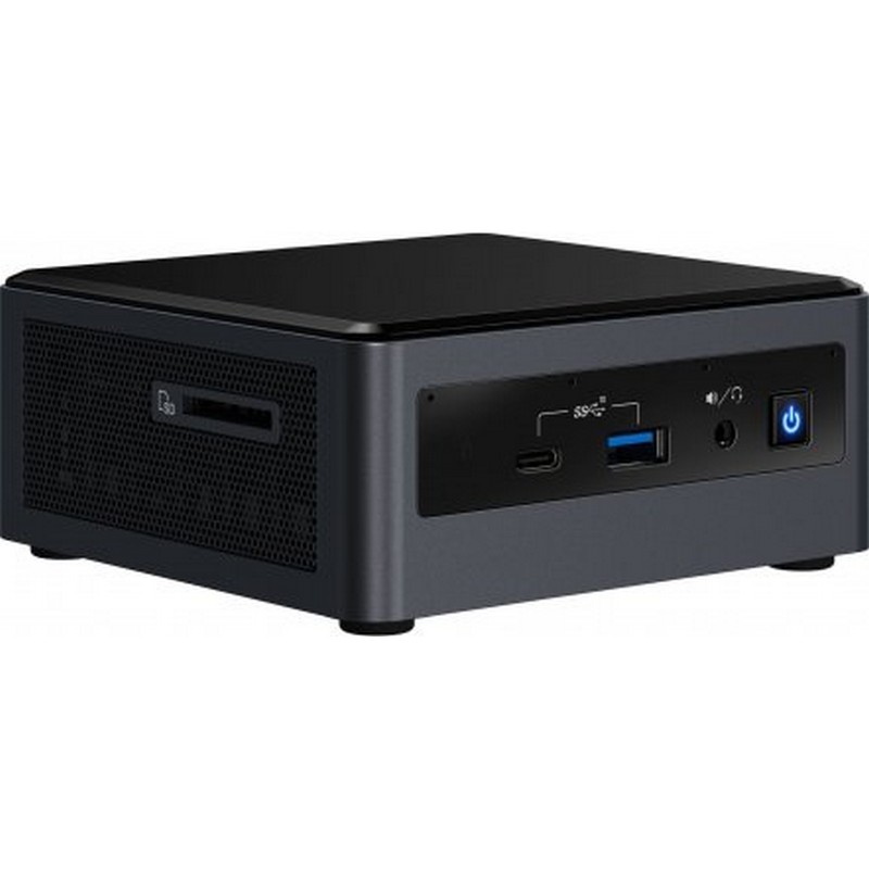 Неттоп Intel BXNUC10I7FNK2 Nettop NUC, Core i7-10710U, 4.7 GHz Turbo, DDR4-2666 SODIMM  (up to 64Gb max), VGA UHD Graphics (USB-C(DP1.2)+HDMI 2.0a), 4xUSB3.1, 1x m.2 SSD,  GBL, WiFi+BT, SDXC slot, Black,VESA, powercord EU, IR-port, Kensington Lock,   BXNUC10I7FNK2