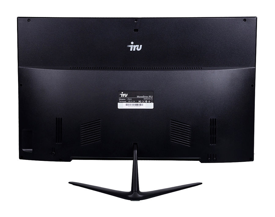 Моноблок iRU Office P2312 23.8" Full HD PG G5420 (3.8) 4Gb SSD120Gb UHDG 610 Free DOS GbitEth WiFi BT 120W Cam черный 1920x1080 1394205 1394205