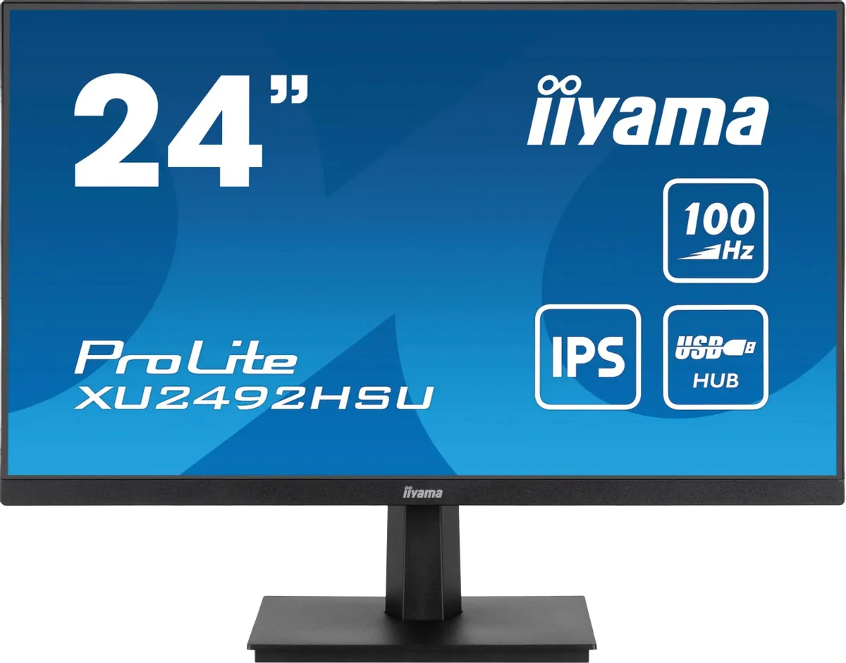 Монитор iiYama ProLite 23.8" черный IPS LED 0.4ms 16:9 HDMI M/M матовая 1300:1 250cd 178гр/178гр 1920x1080 115Hz DP FHD USB XU2492HSU-B6 XU2492HSU-B6