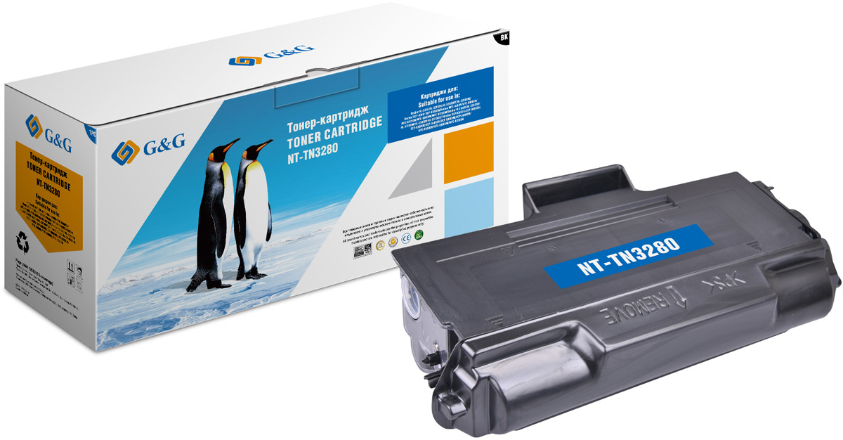Тонер-картридж G&G для Brother HL-5240-5380 DCP-8060-8890 MFC-8370-8860 (12000 стр) NT-TN3280 NT-TN3280
