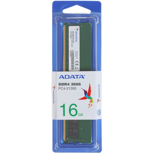 Модуль памяти ADATA 16GB DDR4 2666 DIMM Non-ECC, CL19, 1.2V, 2048x8, RTL (773452) AD4U2666716G19-SGN AD4U2666716G19-SGN