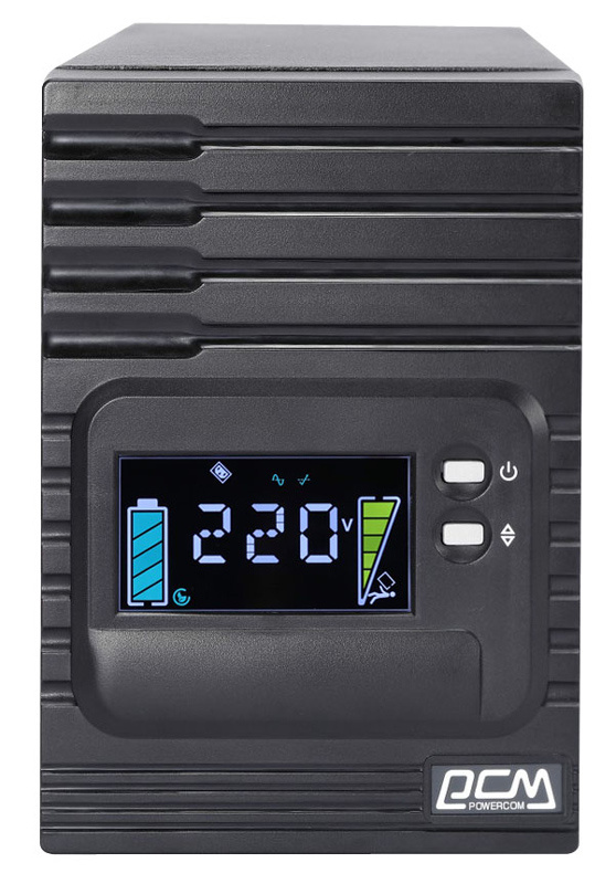 Источник бесперебойного питания Powercom SMART KING PRO+, Интерактивная, 3000 ВА / 2400 Вт, Tower, IEC, LCD, Serial+USB, USB, SmartSlot SPT-3000-II-LCD SPT-3000-II-LCD