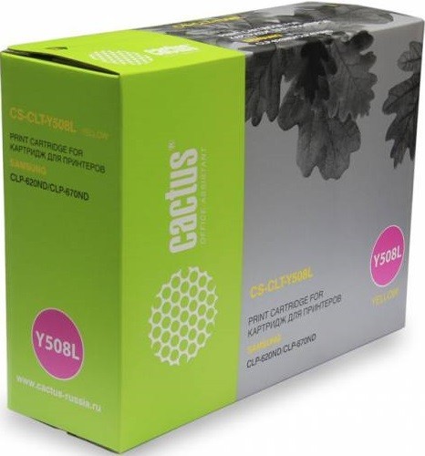 Тонер-картридж Cactus CS-CLT-Y508L желтый для Samsung CLP-670ND (4000стр.) CS-CLT-Y508L CS-CLT-Y508L