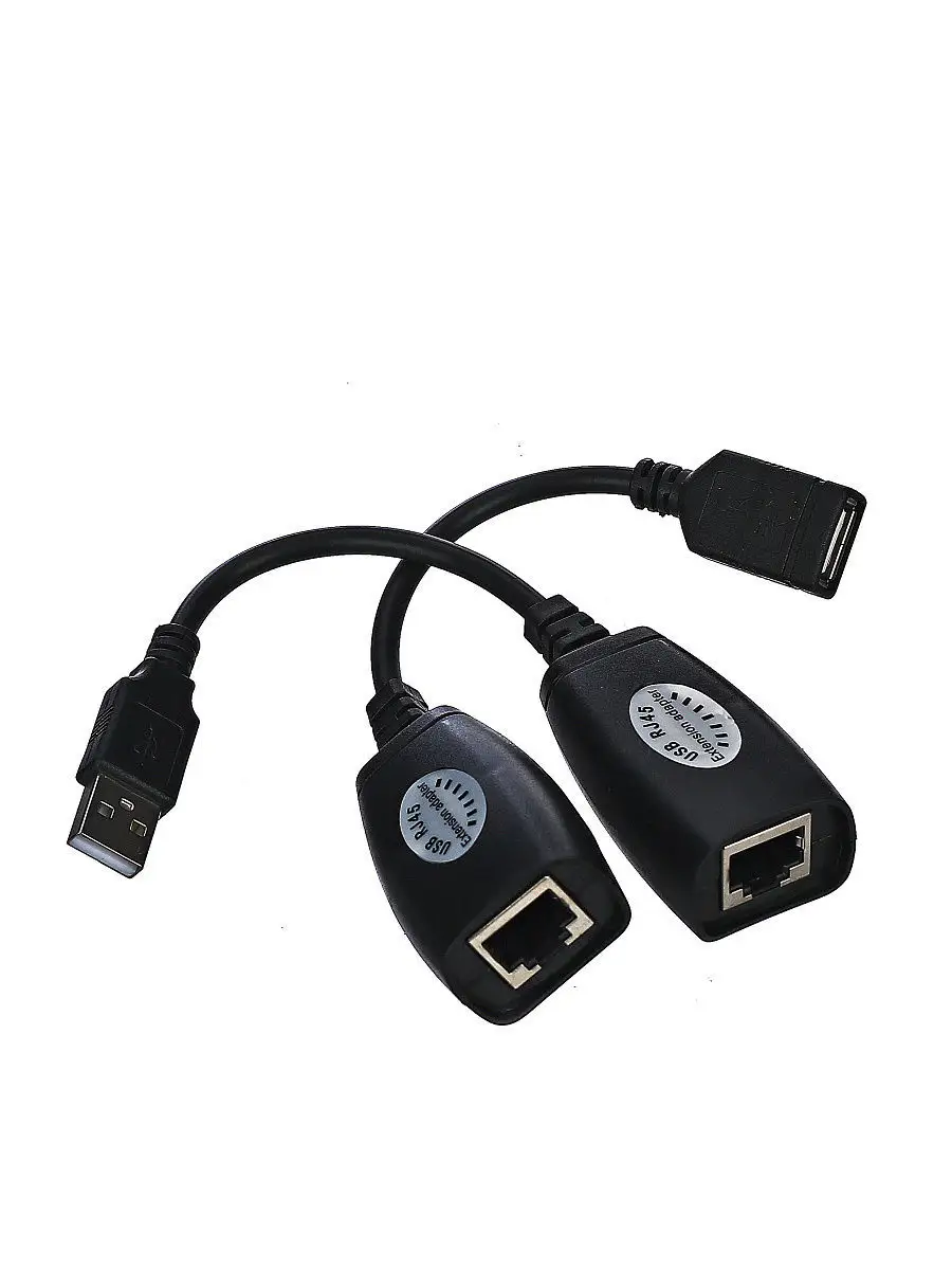 Кабель VCOM CU824 Адаптер-удлинитель USB-AMAF/RJ45, по витой паре до 45m (CU824) CU824