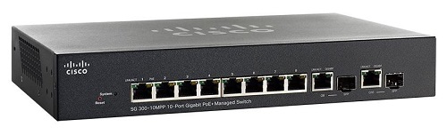 Коммутатор PoE Cisco SG300-10MPP 10-port Gigabit Max PoE+ Managed Switch(SB SG300-10MPP-K9-EU) SG300-10MPP-K9-EU