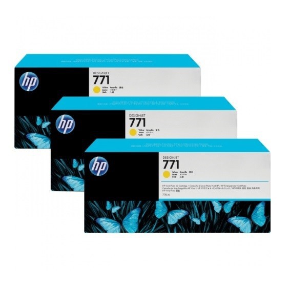 Картридж струйный HP 771C желтый x3уп. для HP DJ Z6200 (775мл) B6Y34A B6Y34A