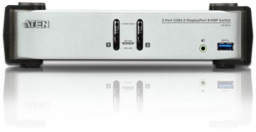 KVM переключатель ATEN 2-Port USB 3.0 DisplayPort KVMP™ Switch (Cables included) CS1912-AT-G CS1912-AT-G