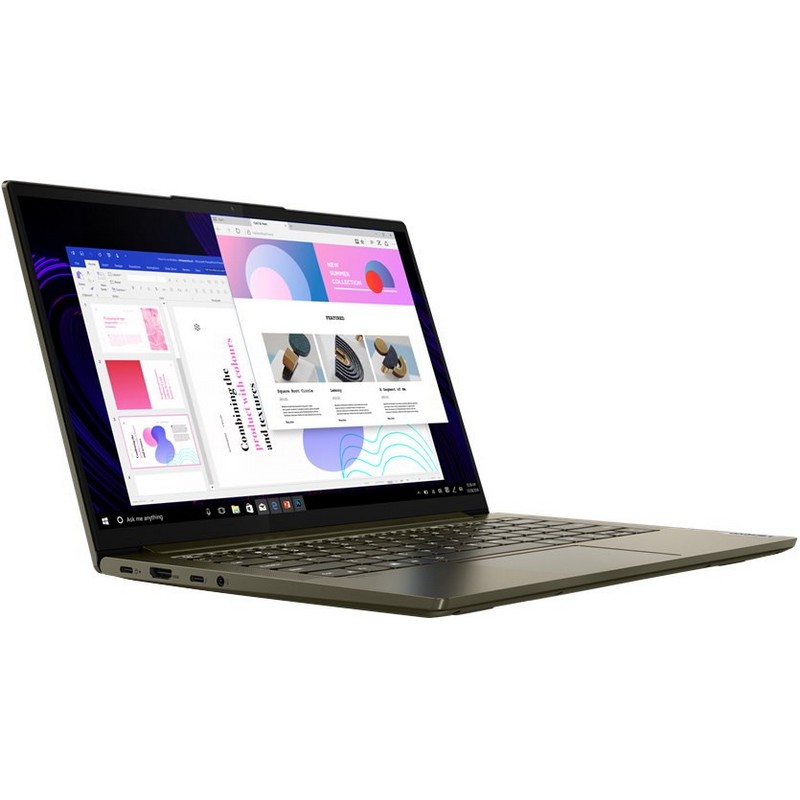 Ноутбук Lenovo Yoga Slim7 14IIL05 14"(1920x1080 IPS)/Intel Core i5 1035G4(1.1Ghz)/8192Mb/256SSDGb/noDVD/Int:Intel Iris Plus/Cam/BT/WiFi/60WHr/war 1y/1.4kg/green/W10 82A10082RU 82A10082RU