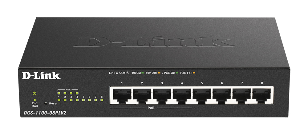 Коммутатор D-Link EasySmart managed switch with 8 10/100/1000Base-T ports (4 ports with PoE 802.3at support (80W Total) DGS-1100-08PLV2/A1A DGS-1100-08PLV2/A1A #2