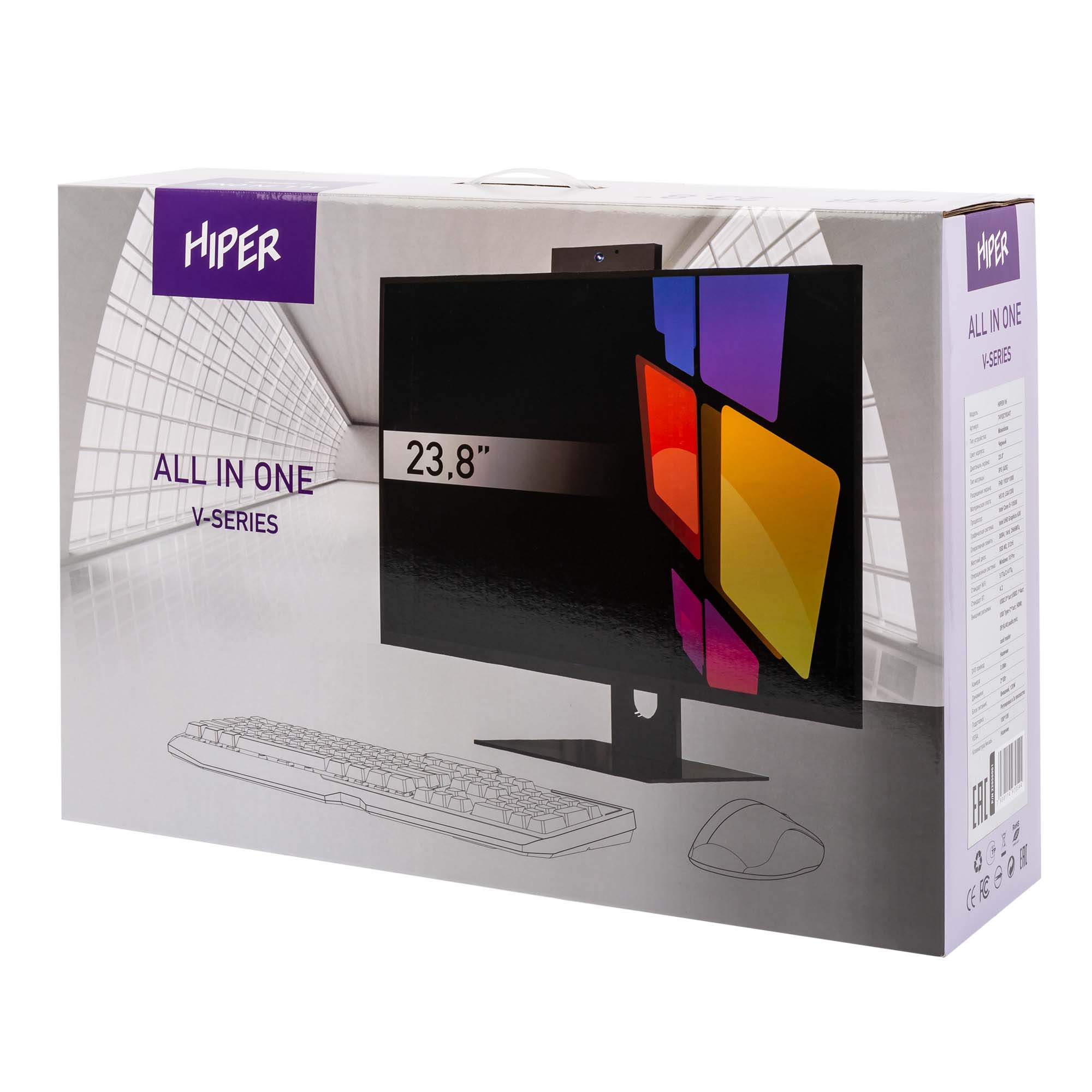Моноблок HIPER V2 Black 23.8" FHD i5 10400/16GB/512GB SSD/ DOS 2I8I7CLN44 2I8I7CLN44