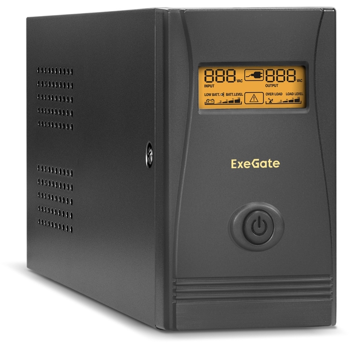 Источник бесперебойного питания Exegate Power Smart ULB-800 800VA/480W, LCD, AVR, 2*EURO, RJ45/11, USB EP212517RUS EP212517RUS