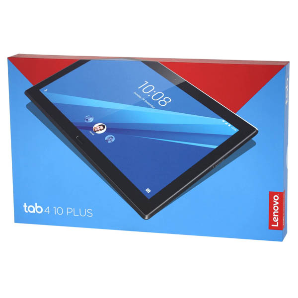 Планшетный компьютер Lenovo Tab 4 Plus TB-X704L Snapdragon 625 (2.0) 8C/RAM3Gb/ROM16Gb 10.1" IPS 1920x1200/3G/4G/Android 7.0/черный/8Mpix/5Mpix/BT/GPS/WiFi/Touch/microSD 128Gb/7000mAh/14hr/до 336hrs ZA2R0018RU ZA2R0018RU