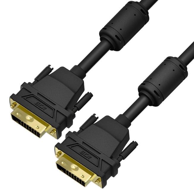 Кабель Greenconnect DVI-D 10.0m, черный, позолоченные контакты, ферритовое кольцо, OD 8.5mm, 28/28 AWG, DVI/DVI, 25M/25M, двойной экран GCR-DM2DMC2-10.0m GCR-DM2DMC2-10.0m #2