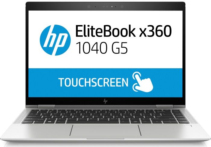 Ноутбук HP EliteBook x360 1040 G5 Core i7-8550U,14" FHD (1920x1080),8Gb DDR4, 512Gb SSD,FPR,B&O Audio,Pen,Kbd Backlit,1.35kg,3y,Silver,Win10Pro 5DF81EA 5DF81EA