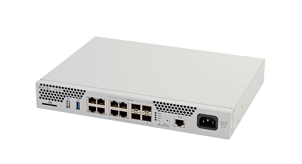 Межсетевой экран Eltex  A4, 4×10/100/1000BASE-T, 4×Combo 10/100/1000BASE-T/1000BASE-X SFP, 1×USB 2.0, 1×USB3.0, 1 слот для SD-карт, 4 ГБ RAM, 1 ГБ NAN ESR-200 FSTEC #3