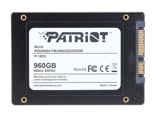 Твердотельный накопитель Patriot SSD SATA2.5" 960GB BURST PBU960GS25SSDR PBU960GS25SSDR #1
