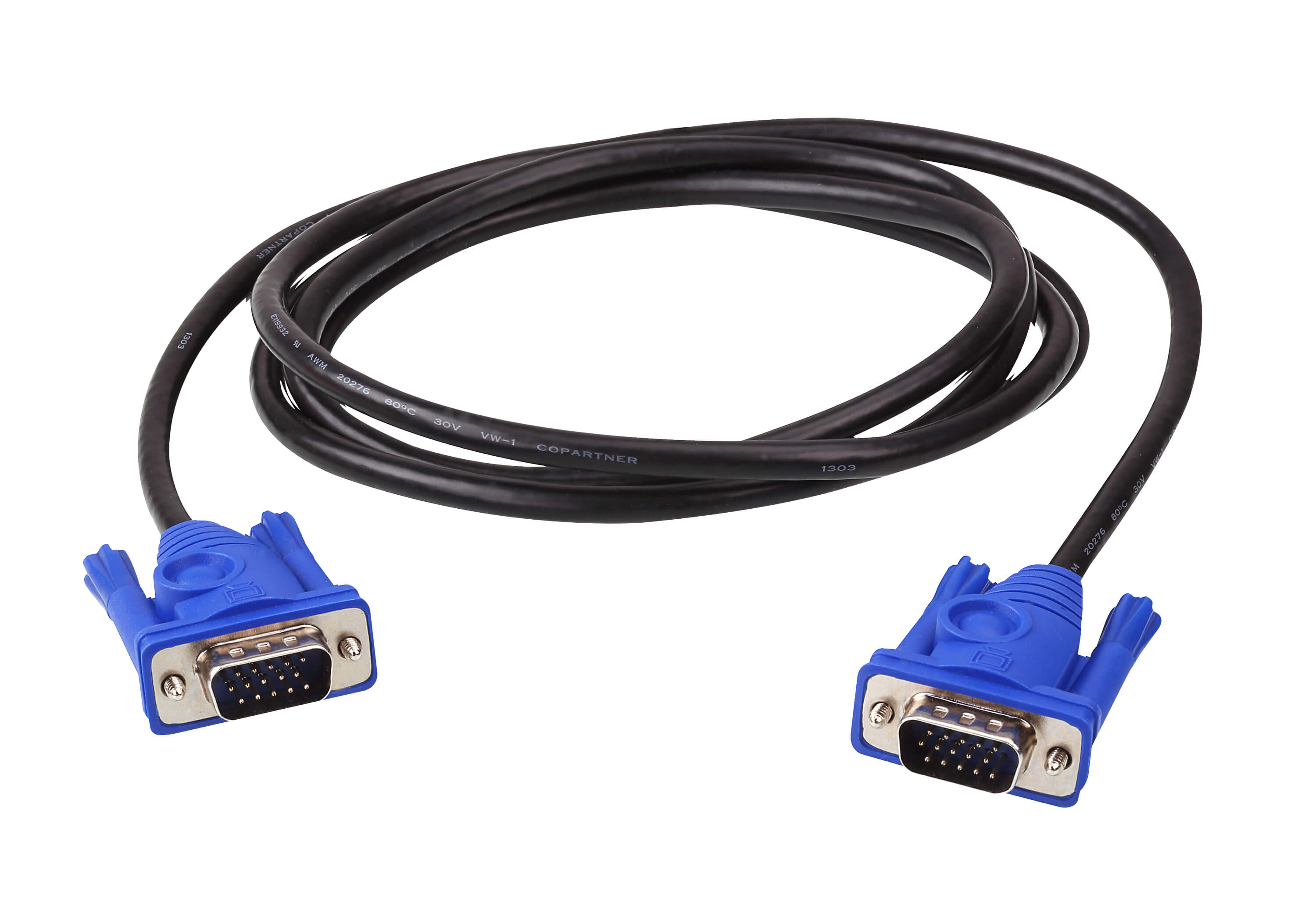 Кабель ATEN мониторный, HD DB15, Male-Male, 12 проводов, опрессованный,   5 метр черный 2L-2505 2L-2505
