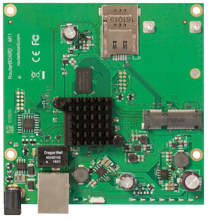 Материнская плата Mikrotik RouterBOARD M11G with Dual Core 880MHz CPU, 256MB RAM, 1x Gbit LAN, 1x miniPCI-e, RouterOS L4 RBM11G RBM11G