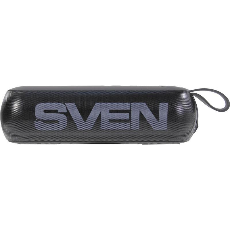 Портативная колонка Sven PS-75, черный, 2.0, мощность 2x3 Вт (RMS), Bluetooth, FM, USB, microSD, встроенный аккумулятор) SV-018023 SV-018023