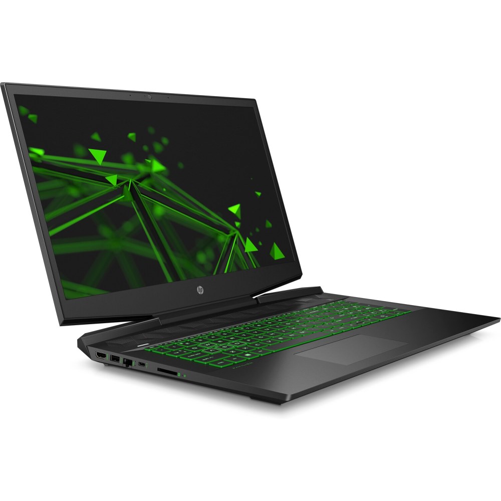 Ноутбук HP Pavilion Gaming 17-cd1056ur 17.3"(1920x1080 IPS)/Intel Core i7 10750H(2.6Ghz)/16384Mb/1000+256PCISSDGb/noDVD/Ext:nVidia GeForce GTX 1650(4096Mb)/Cam/WiFi/52.5WHr/war 1y/ShadowBlack w/ Acid green pattern /W10 22V31EA 22V31EA