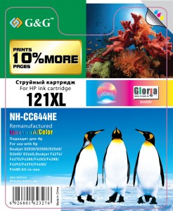 Картридж G&G струйный цветной 21XL для HP DJ D2530/D2500/D2560/D2600/D2660/F4274/F4275 NH-CC644HE NH-CC644HE