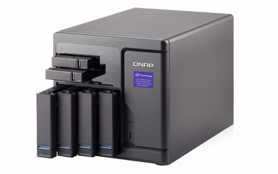 Сетевой RAID-накопитель QNAP 4 отсека 3,5", 2 отсека 2,5", 2 слота M.2, 3 HDMI-порта. Intel Core i3-6100 3,7 ГГц, 8 ГБ DDR4 TVS-682-I3-8G TVS-682-I3-8G