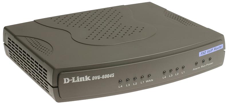 Голосовой шлюз D-Link VoIP Gateway with 4 FXO ports, 1 10/100Base-TX WAN port, and 2 10/100Base-TX LAN ports DVG-6004S DVG-6004S