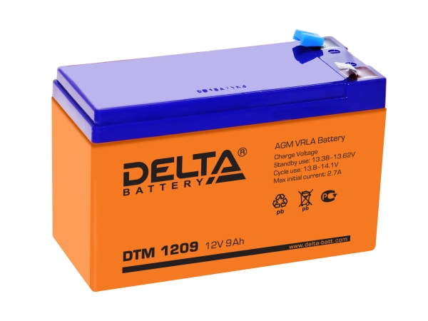 Батарея Delta DTM, UPS-серия 12В, 9А/ч, 151/65/100 мм DTM 1209 DTM 1209