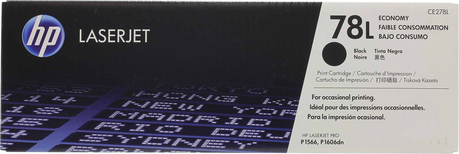 Тонер-картридж HP 78L черный для HP LJ P1566/P1606w/M1536 (1000стр.) CE278L CE278L