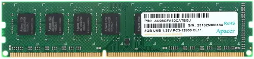 Модуль памяти Apacer 8GB DDR3L 1600 DIMM Non-ECC, CL11, 1.35V, 2R, 512x8, OEM AU08GFA60CATBGJ AU08GFA60CATBGJ