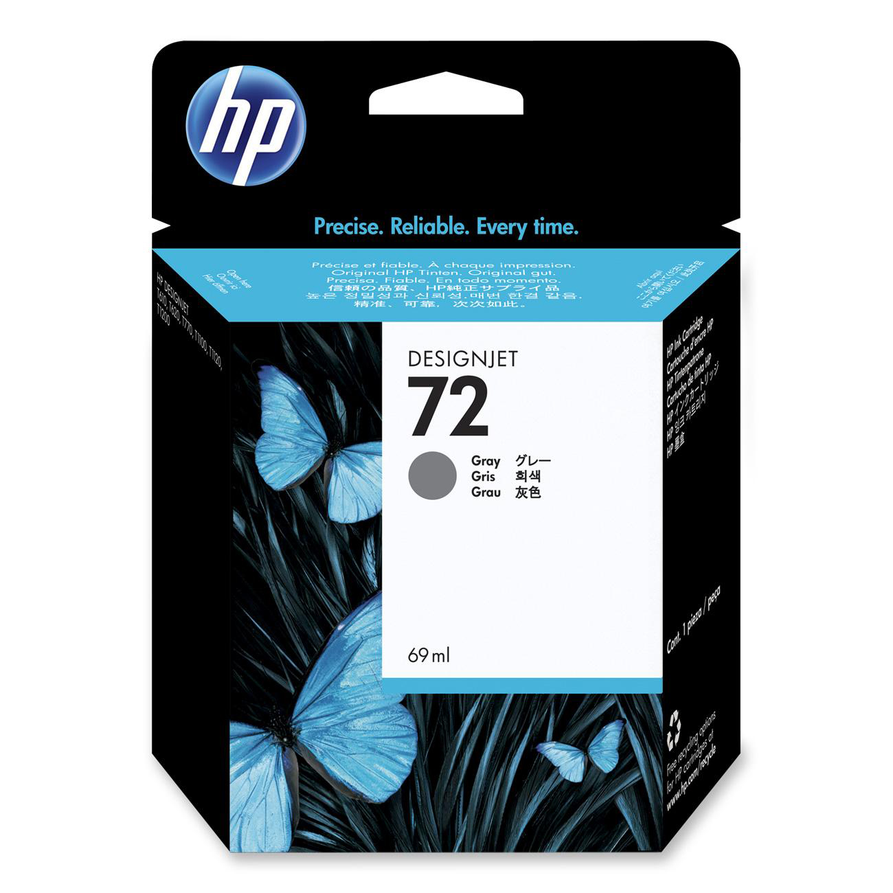 Картридж струйный HP 72 серый для HP DJ T610/T1100/T1100mfp/T1120/T1120/T620/T770/T770H (69мл) C9401A C9401A