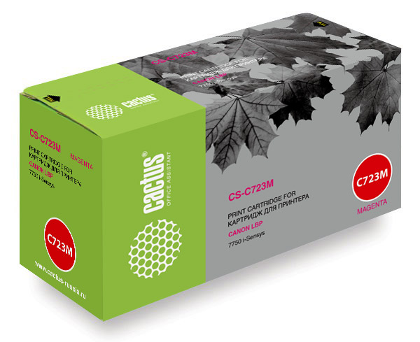 Тонер-картридж Cactus CS-C723M пурпурный для Canon i-Sensys 7750 (8500стр.) CS-C723M CS-C723M
