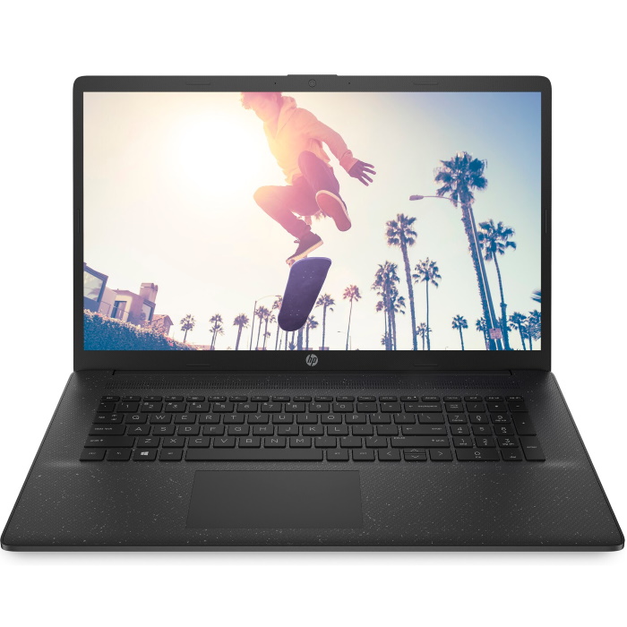 Ноутбук HP 17-cn0091ur 17.3"(1600x900)/Intel Pentium Silver N5030(1.1Ghz)/8192Mb/256PCISSDGb/noDVD/Int:Intel UHD Graphics/Cam/WiFi/45WHr/war 1y/Jet black/W10 4E1U7EA 4E1U7EA