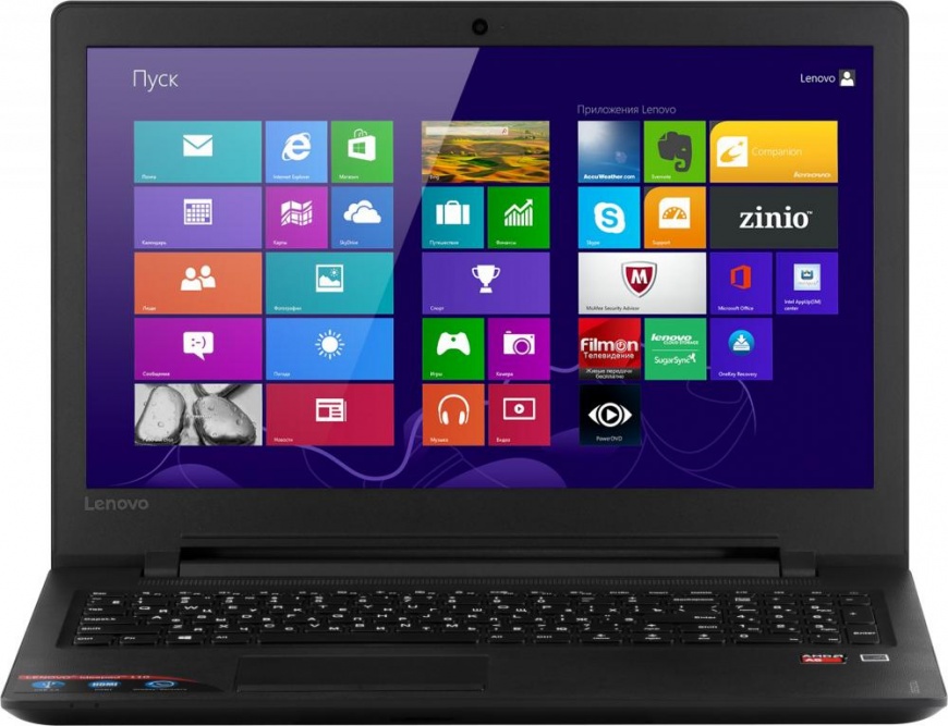 Ноутбук Lenovo IdeaPad 110-15ACL A6 7310,4Gb,500Gb,AMD Radeon R4,15.6",HD (1366x768),Win10,black,WiFi,BT,Cam 80tj00d6rk