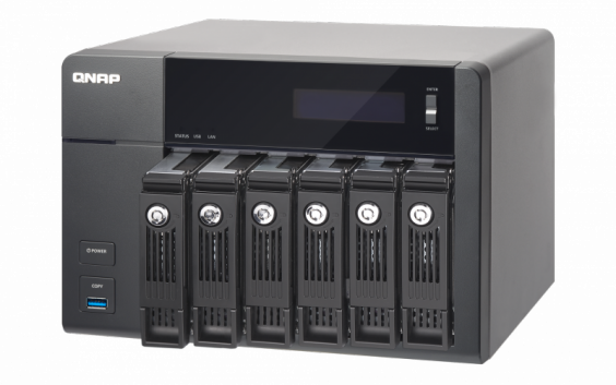 Сетевой RAID-накопитель QNAP 6 отсека для HDD, HDMI-порт. Двухъядерный Intel G3250 3,2 ГГц, 4 ГБ. TVS-671-PT-4G TVS-671-PT-4G