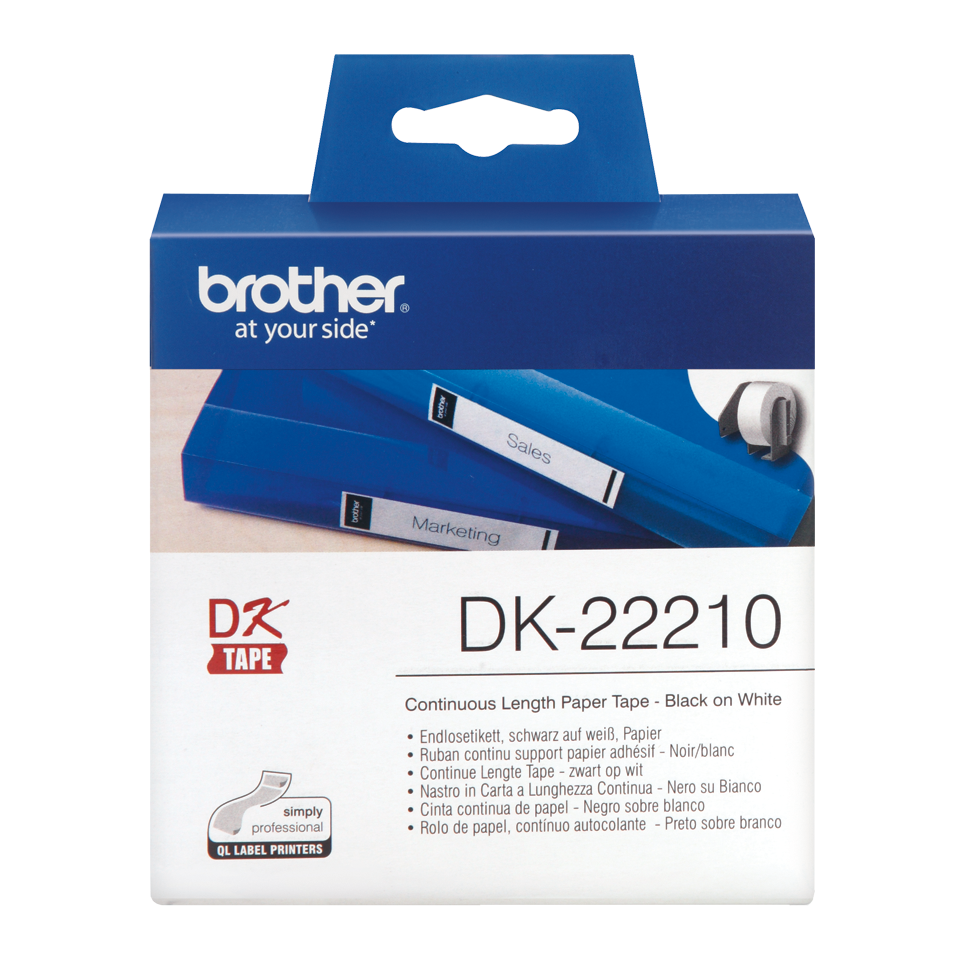 Лента красящая Brother DK22210 (29мм/30.48м, белая) DK22210 DK22210 #3